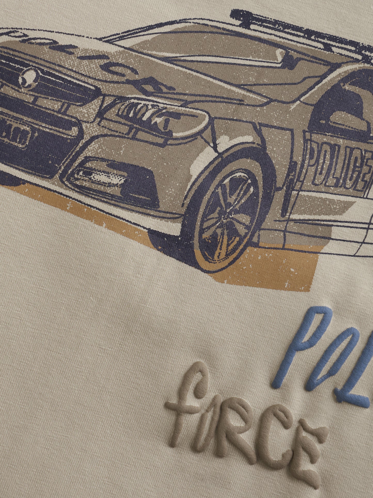 T-Shirt mit Polizeiauto-Motiv in 3 Farben