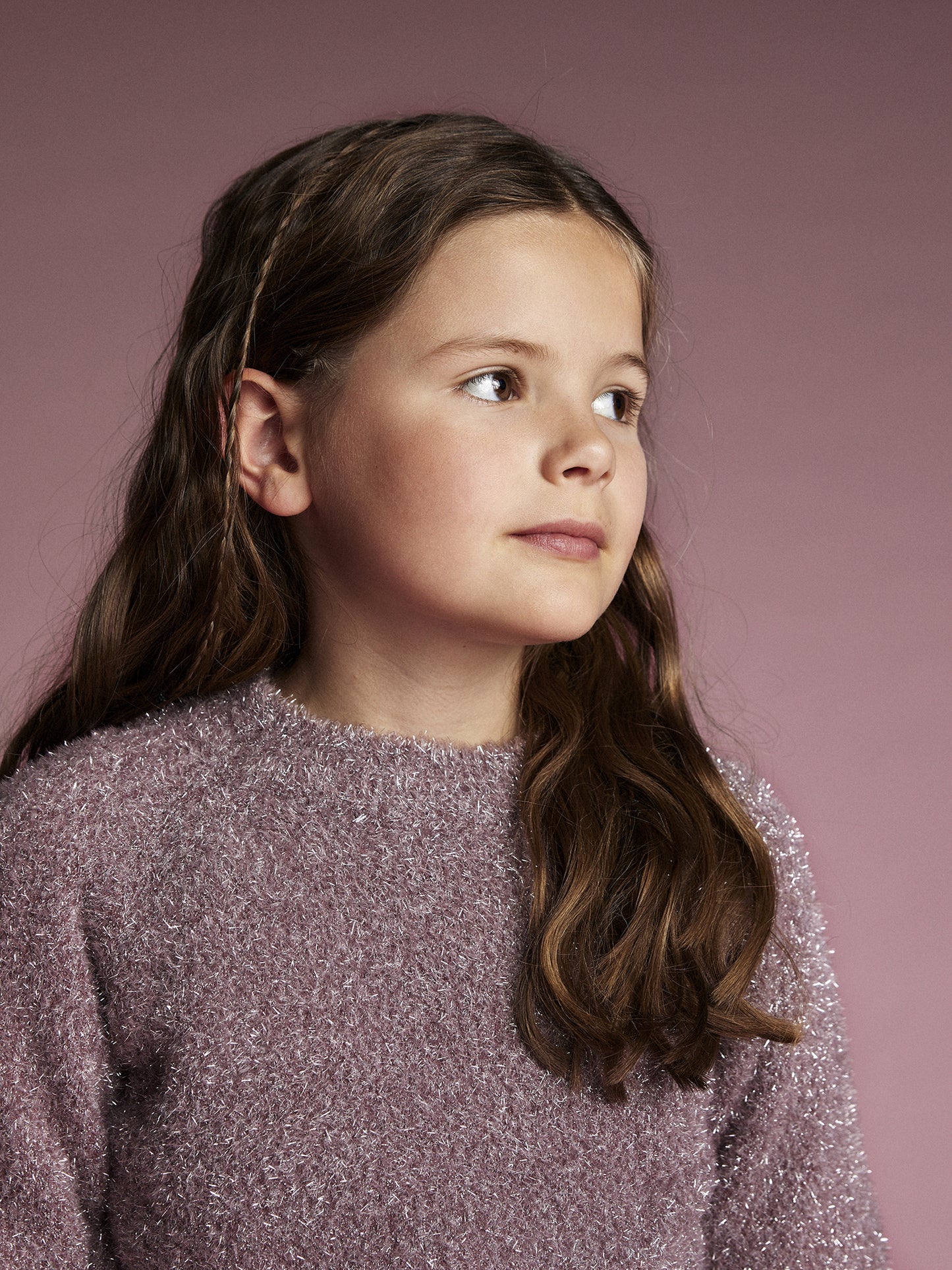 Glitzer Pullover rosé meliert von Creamie