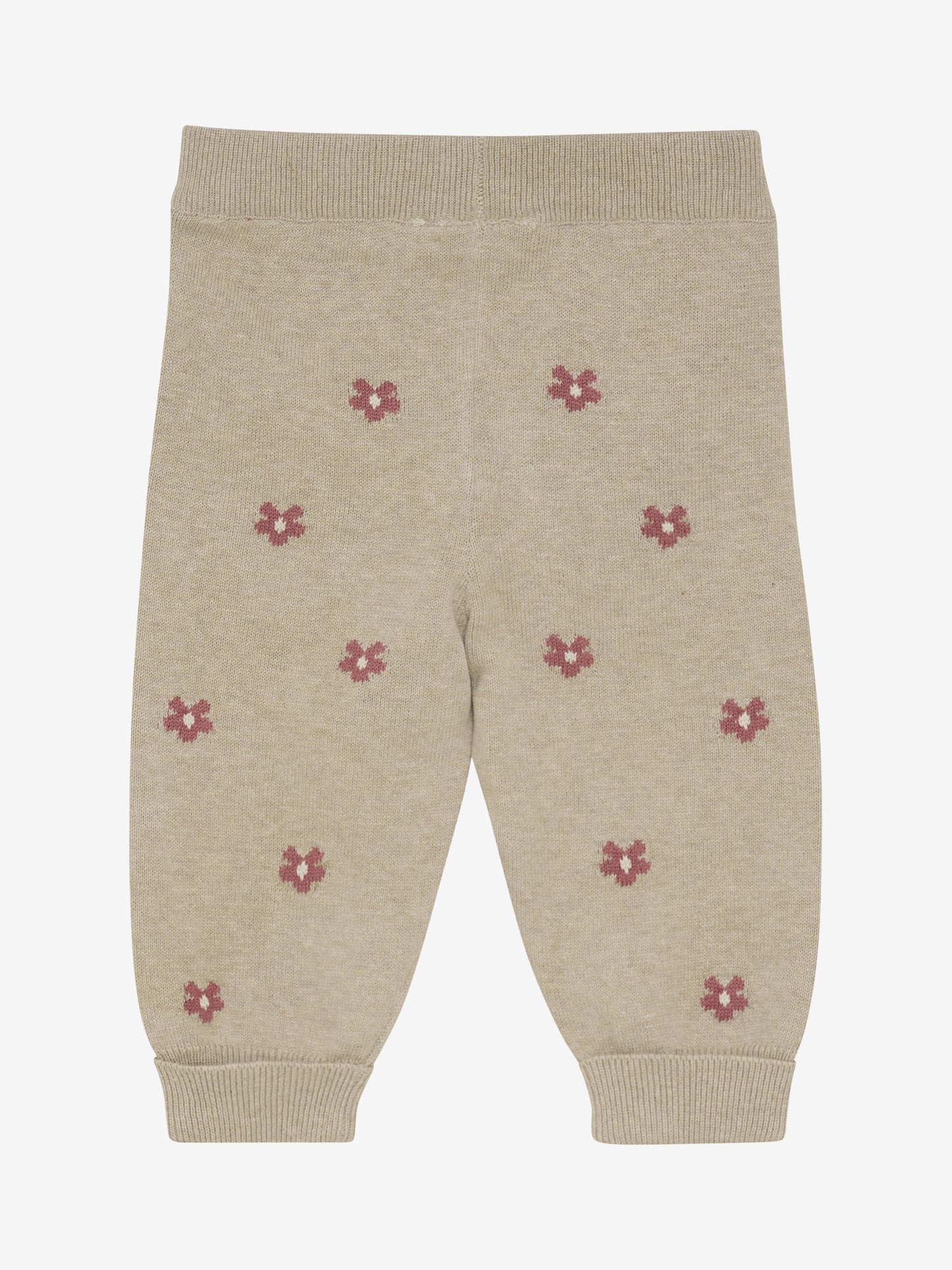 Baby Strickhose mit Blütenmuster
