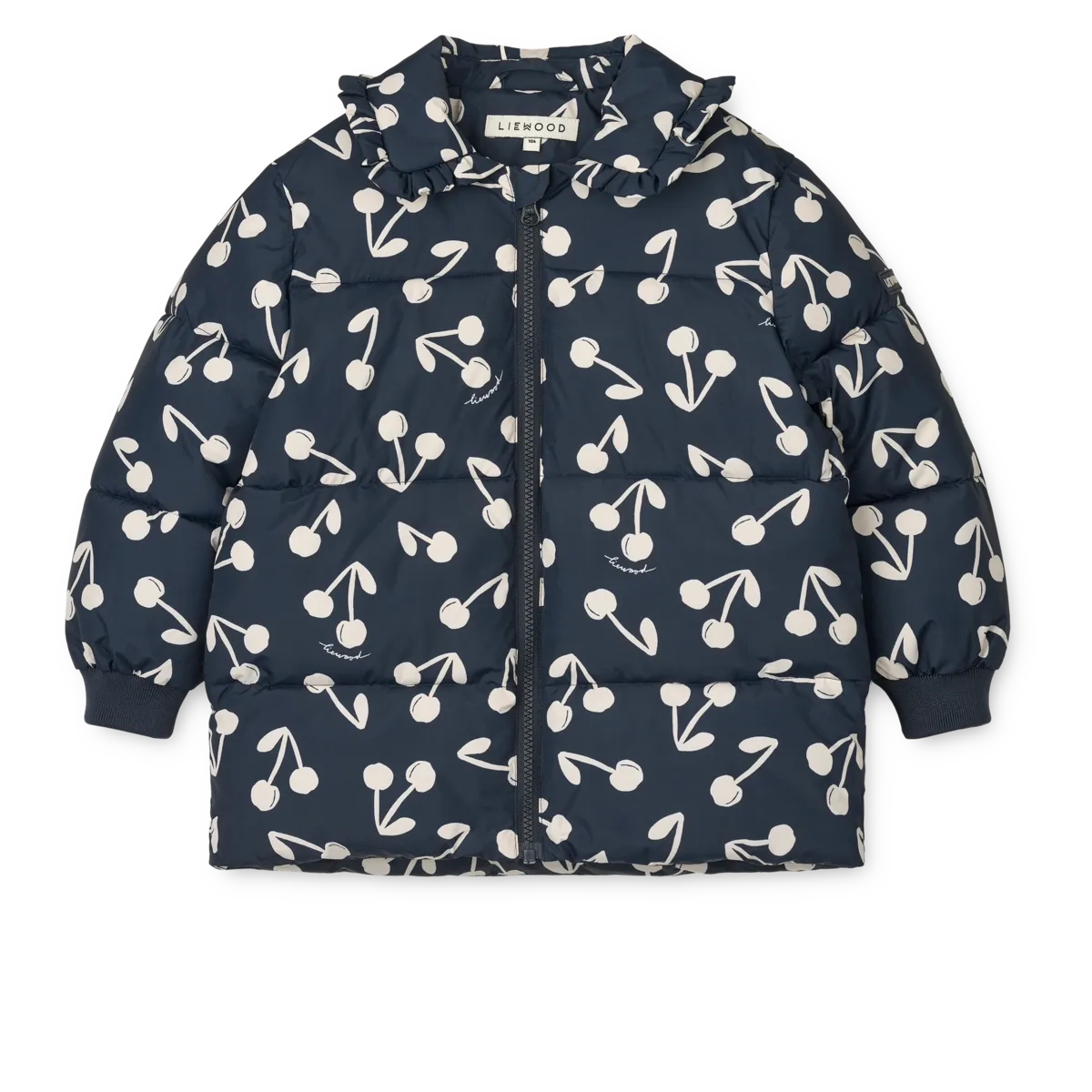 Liewood Daunenjacke "Anemone" mit Kirschen-Print