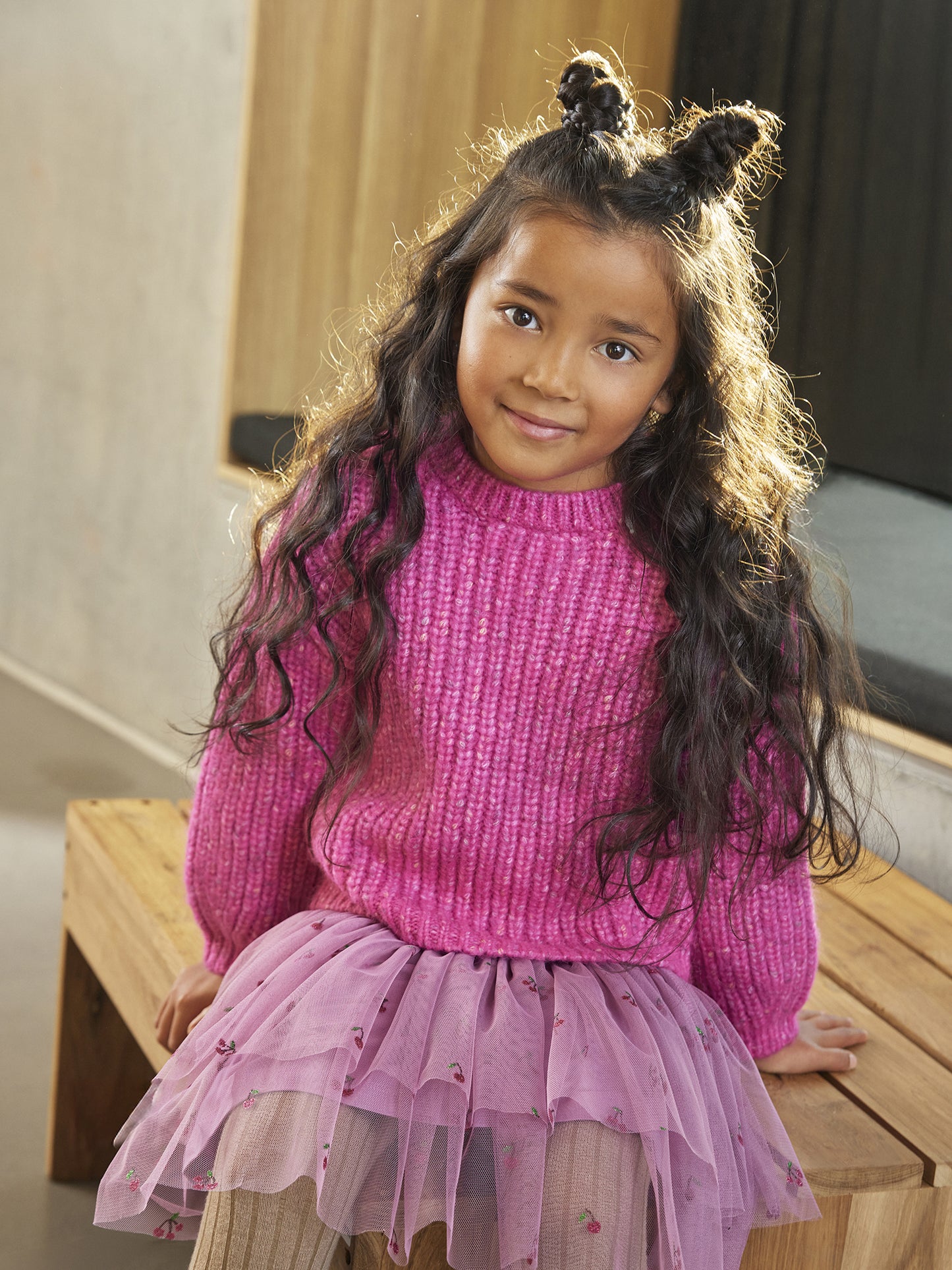 Pink-farbener Minymo Pullover