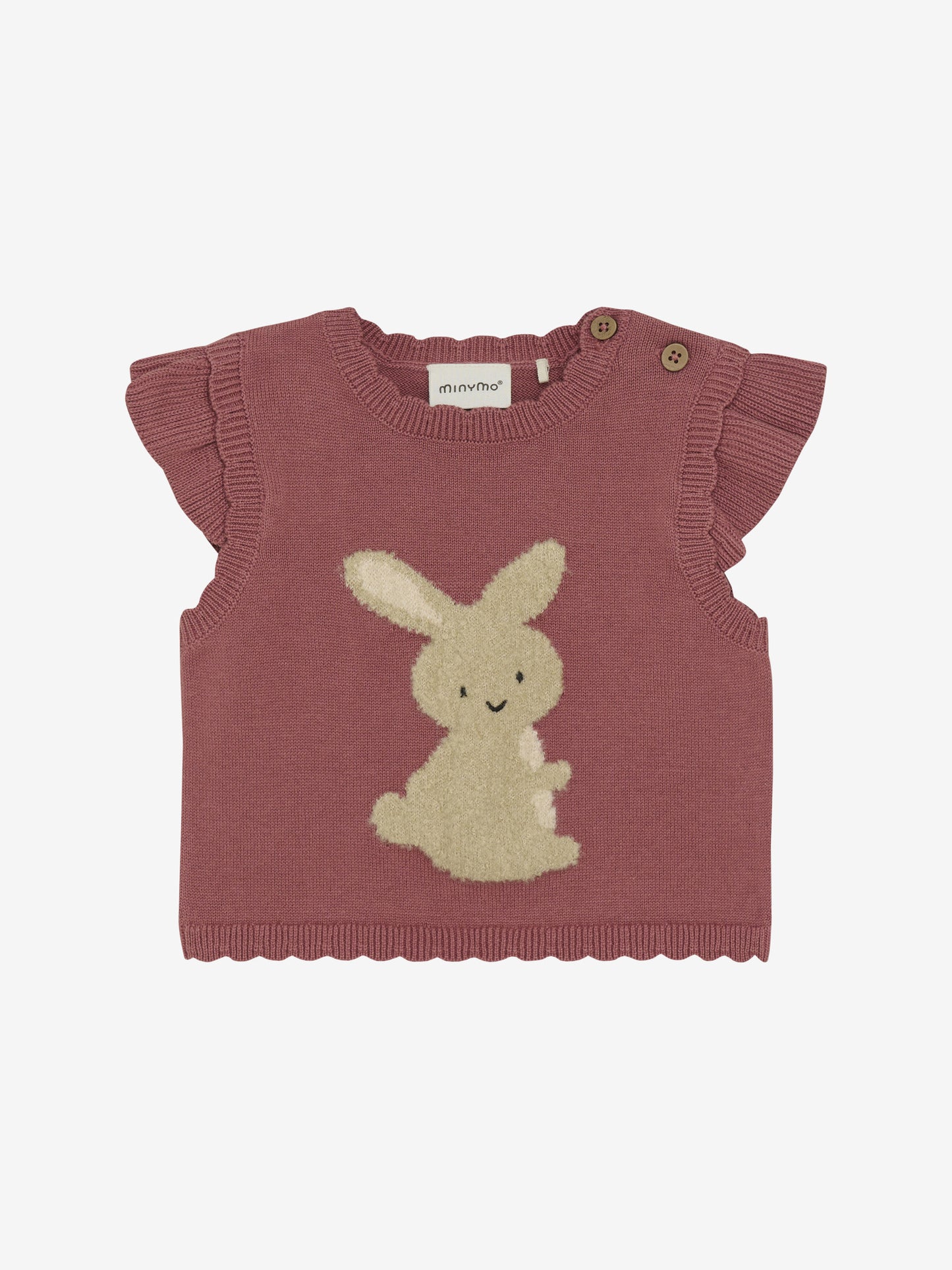 Baby Pullunder mit Hasen-Motiv und Rüschenkante