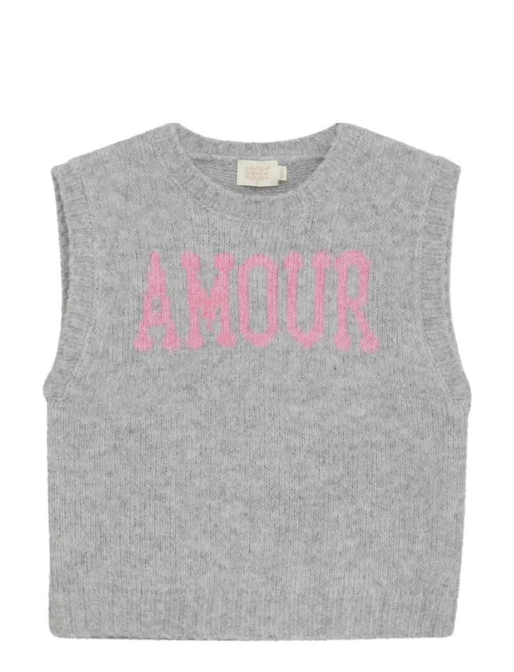 Pullunder mit Schriftzug "amour"