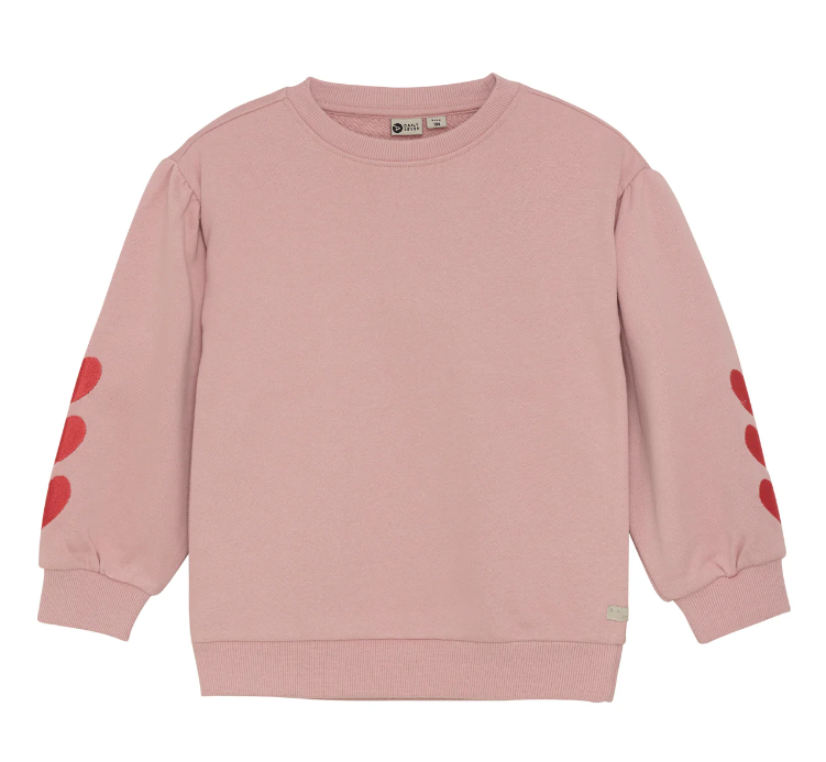 Sweater mit Ärmel - Herzprint, rosa