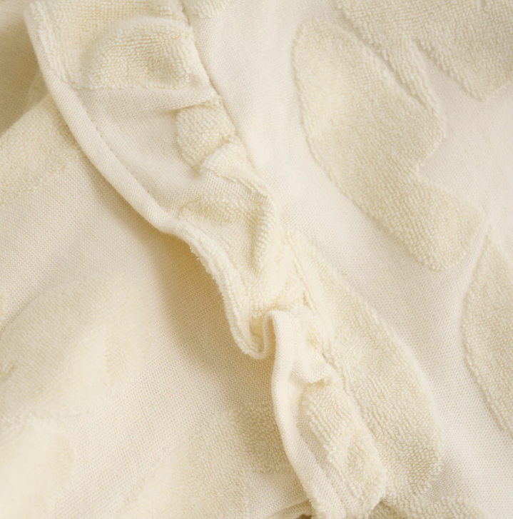 Sweater mit Rüschen und 3D Print, off-white