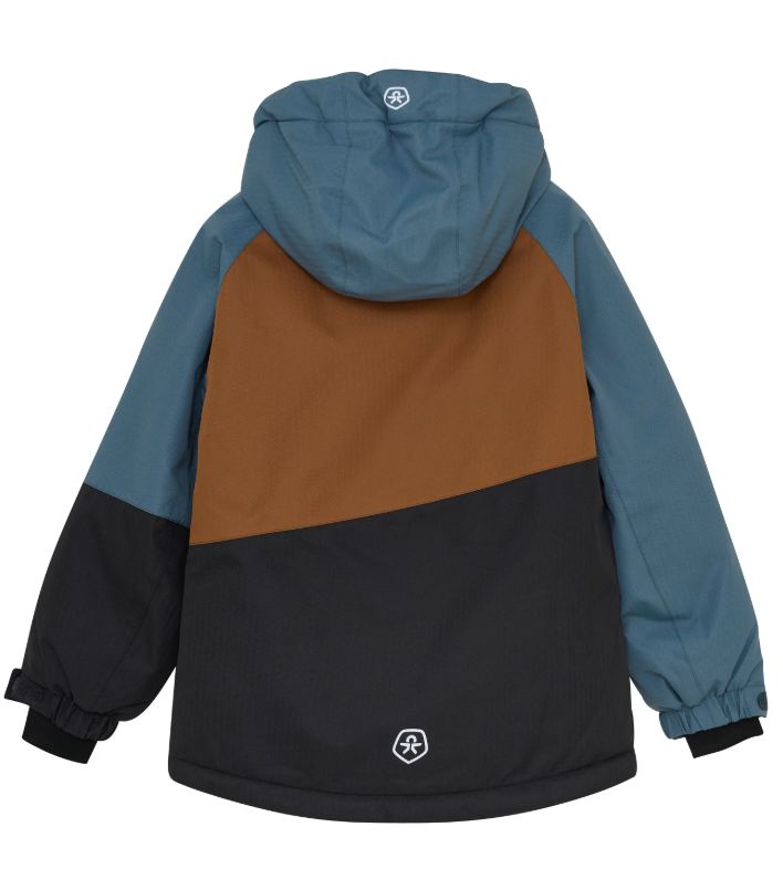 ColorKids Ski Jacke mit Kapuze in blau / braun