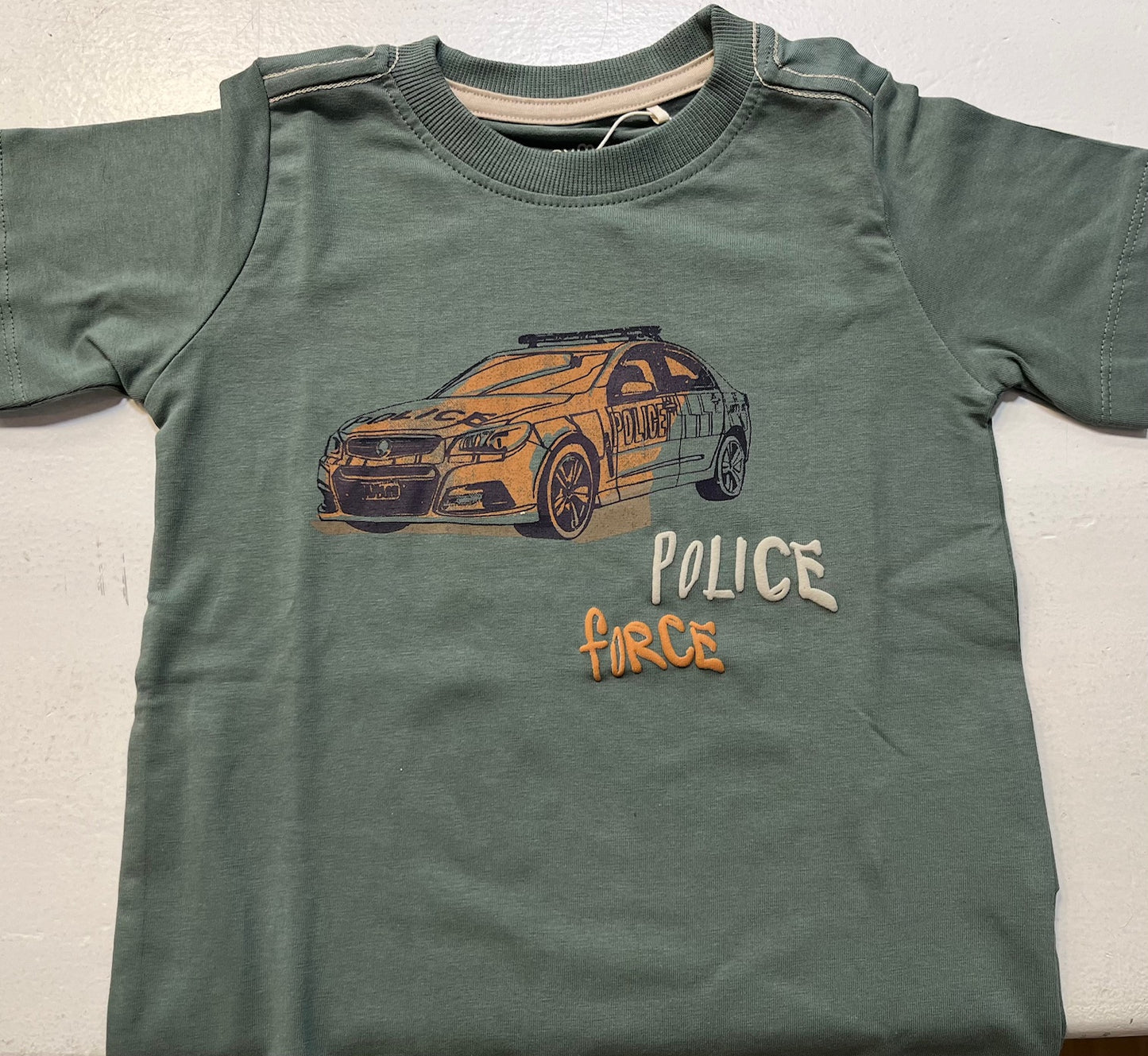 T-Shirt mit Polizeiauto-Motiv in 3 Farben