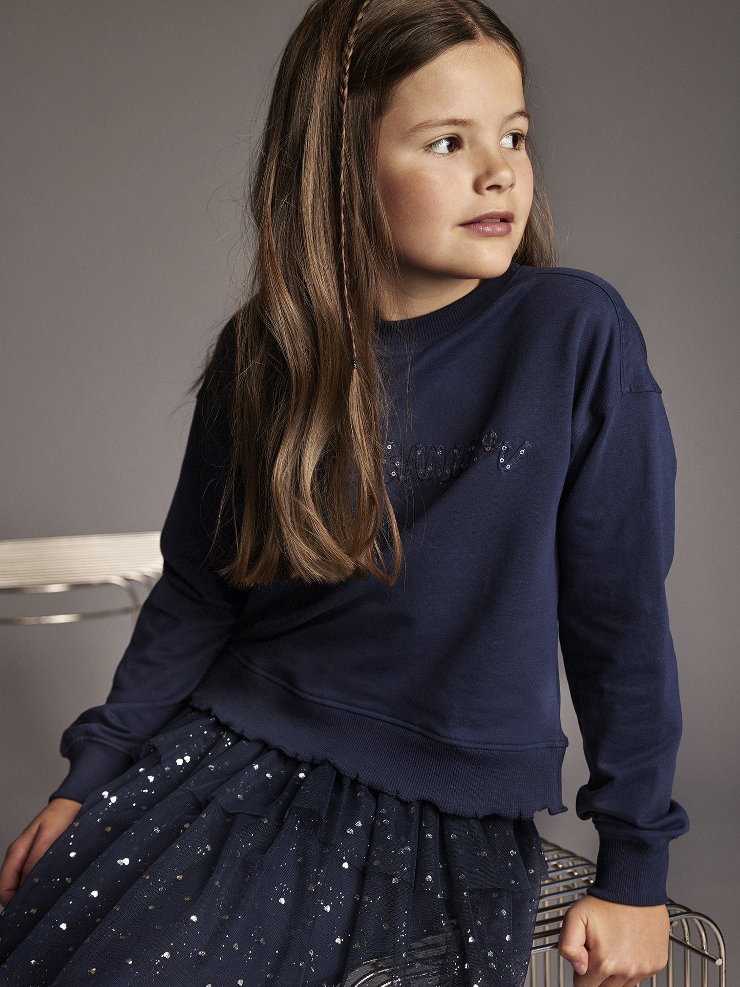 Sweatshirt mit Schriftzug "dreamer"