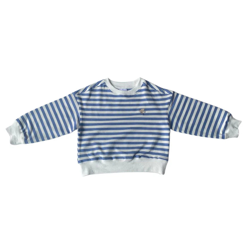 Sweat Shirt "lille havn", blau gestreift
