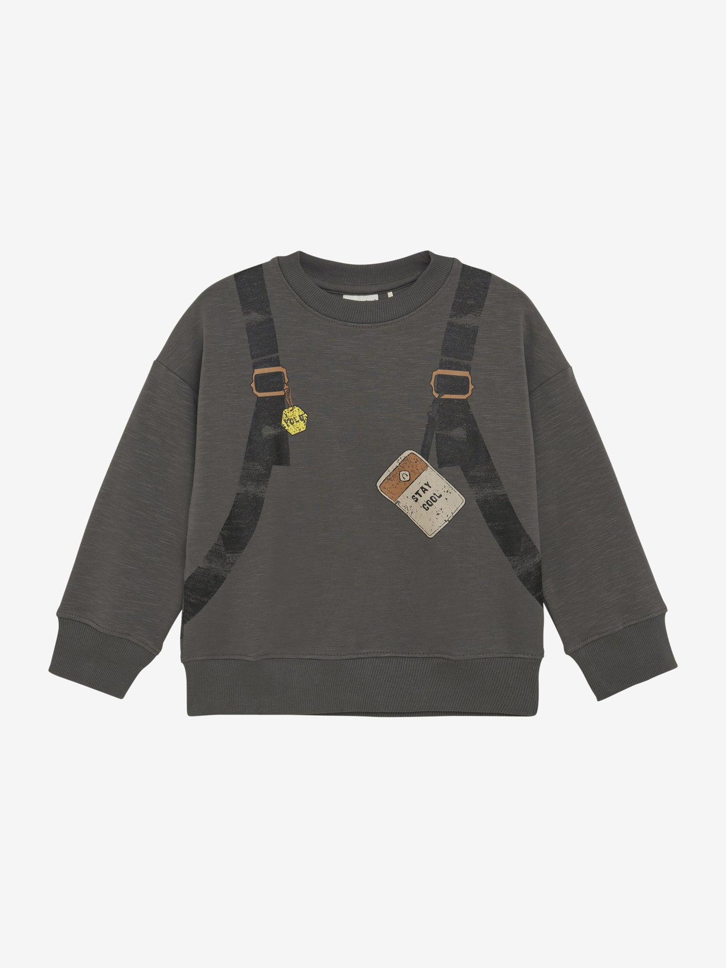 Sweatshirt mit Rucksack-Print