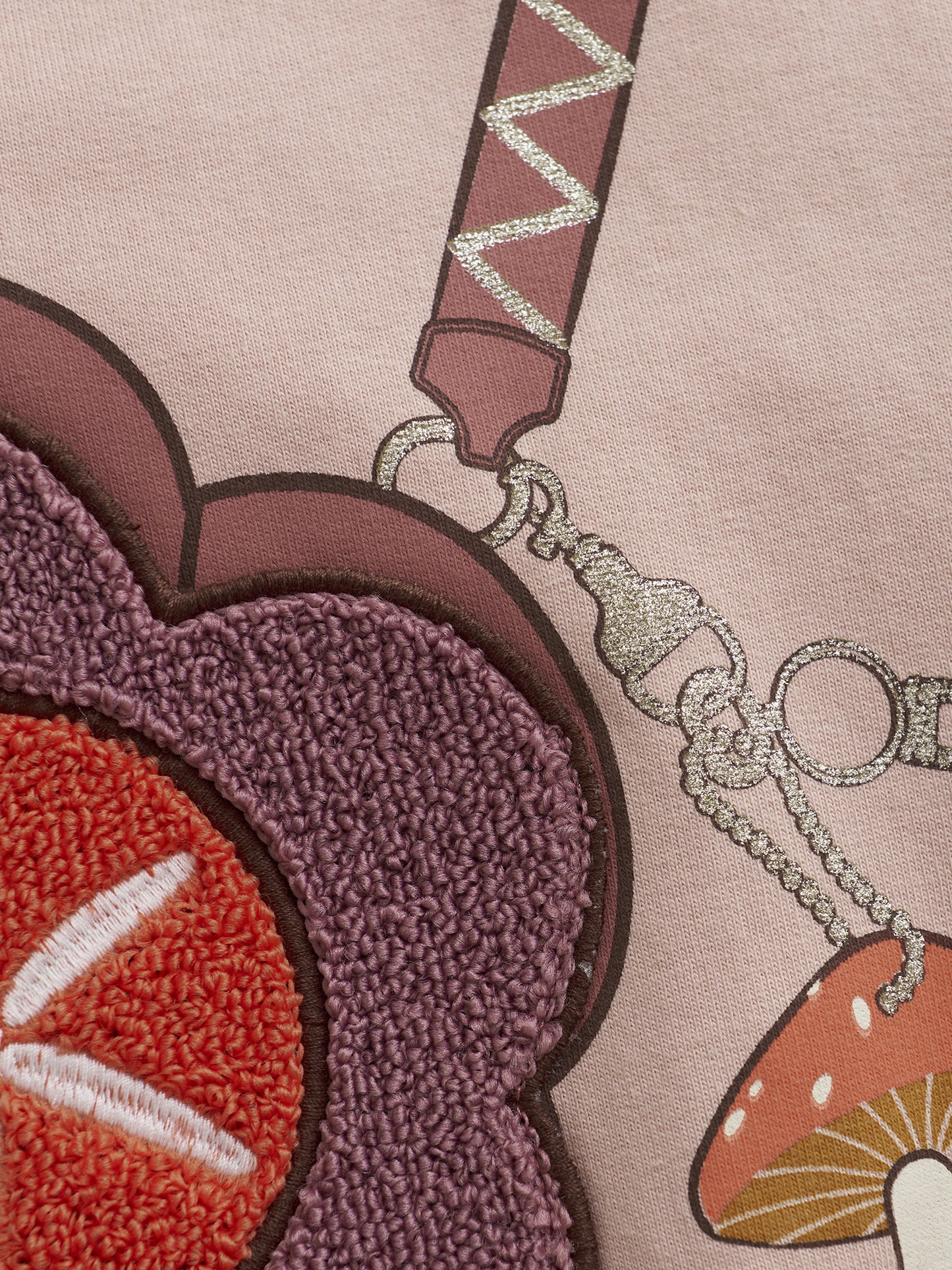 Minymo Sweatshirt mit dekorativem Print und aufgesetzter Tasche
