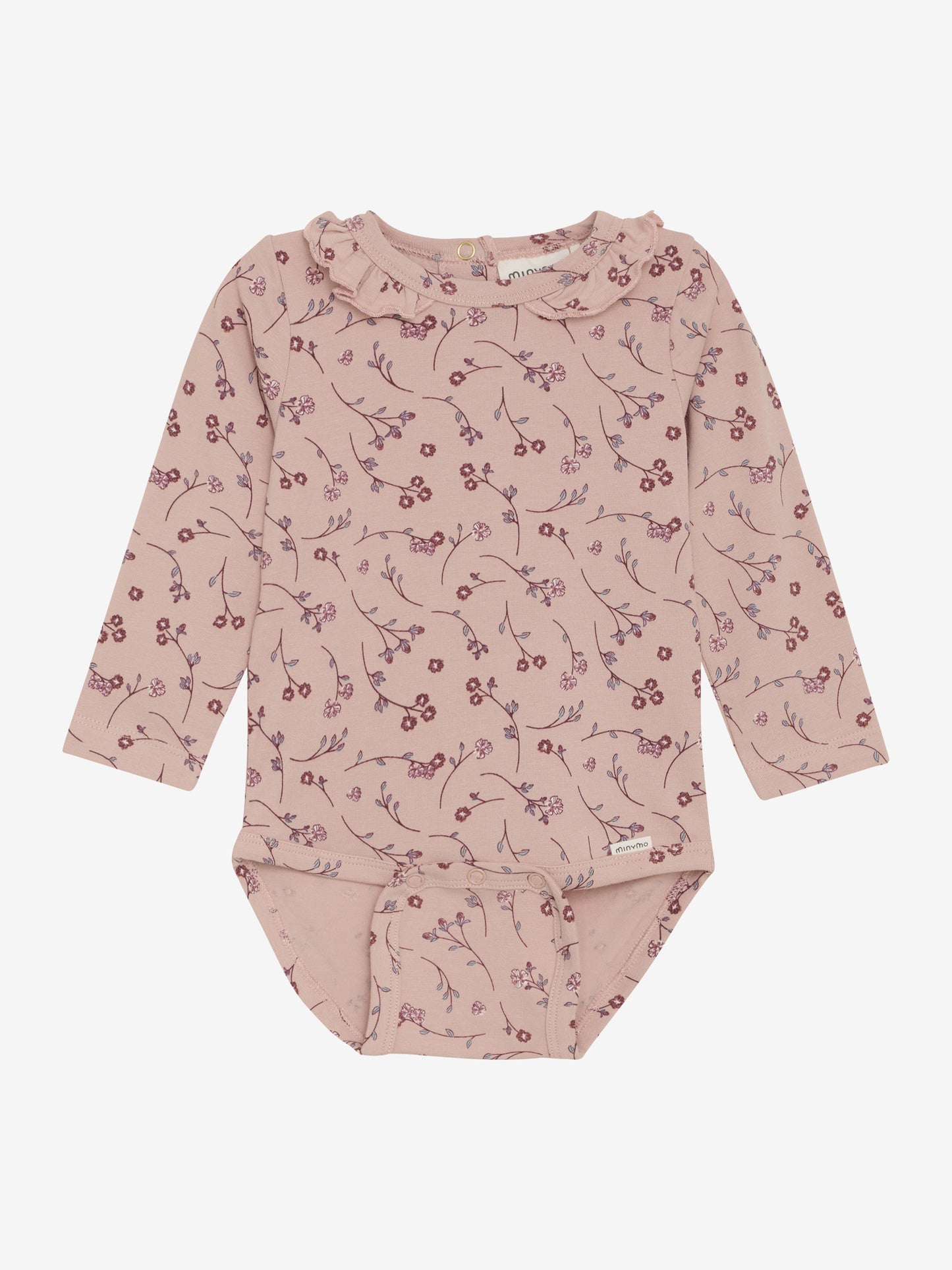 Baby Body mit Blütenprint und Rüschen Kragen