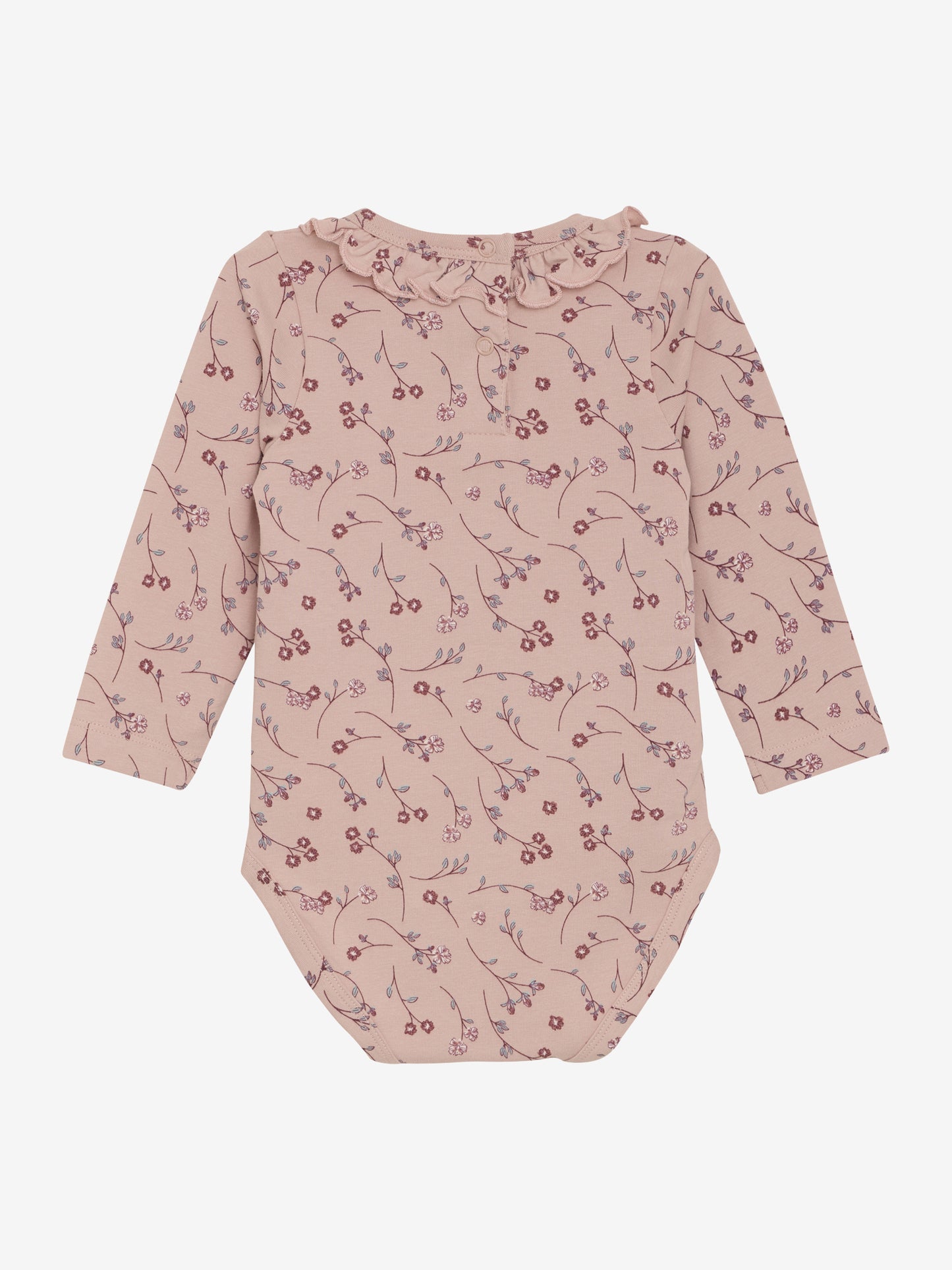 Baby Body mit Blütenprint und Rüschen Kragen
