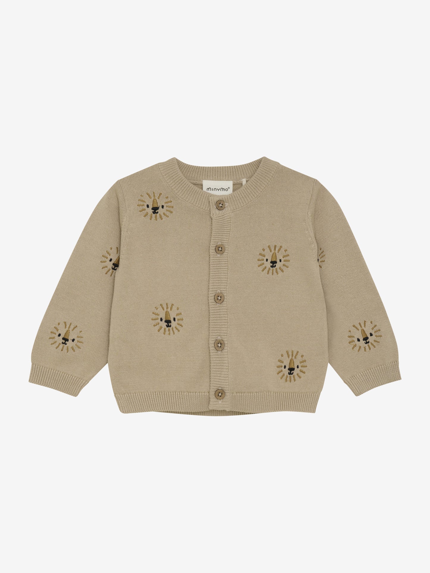Baby Strickjacke mit Löwen Stickerei