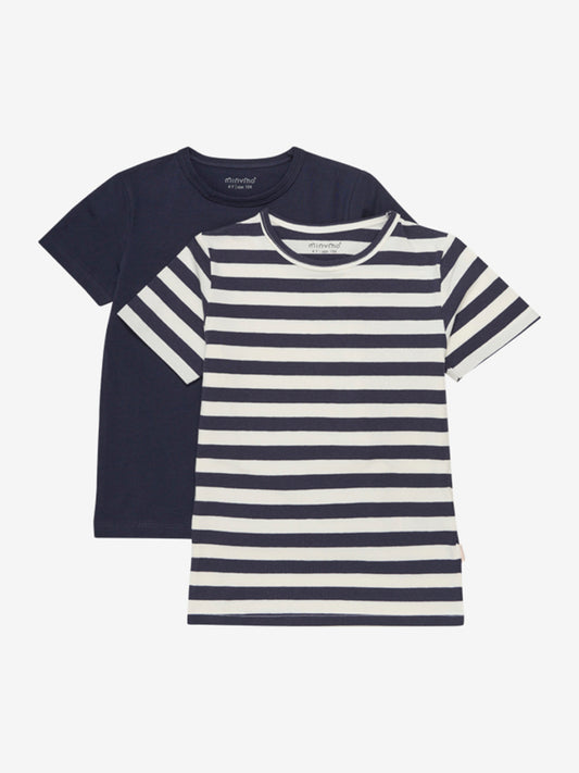 Basic T-Shirt, 2er Set, maritim