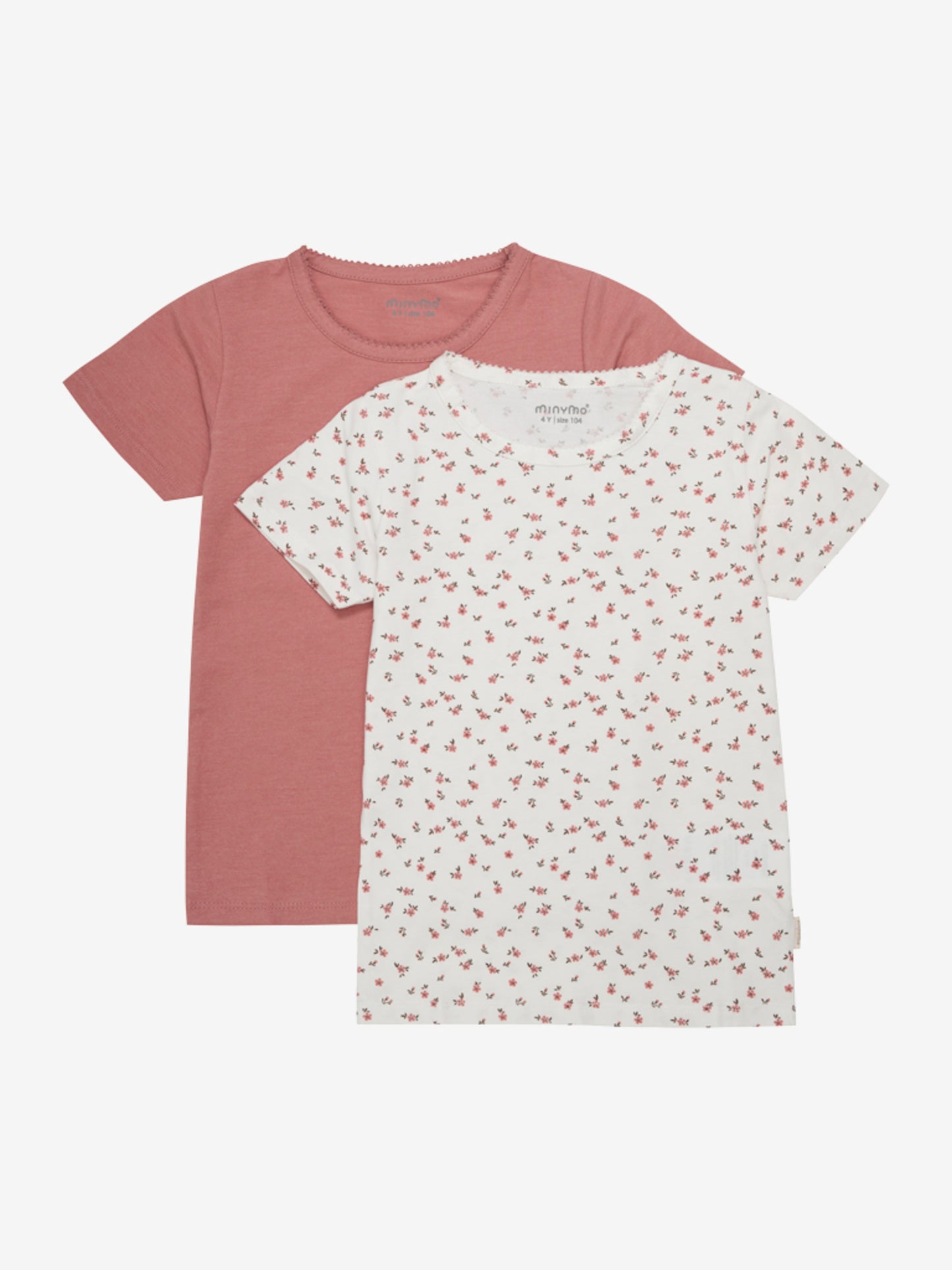 Basic T-Shirt, 2er Set, "Canyon Rose"