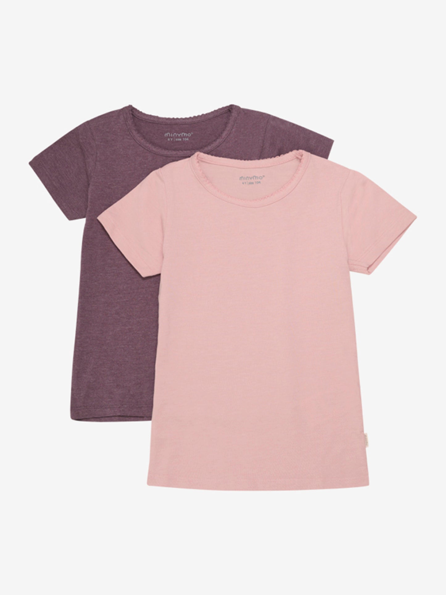 Basic T-Shirt , 2er Set, "misty rose"