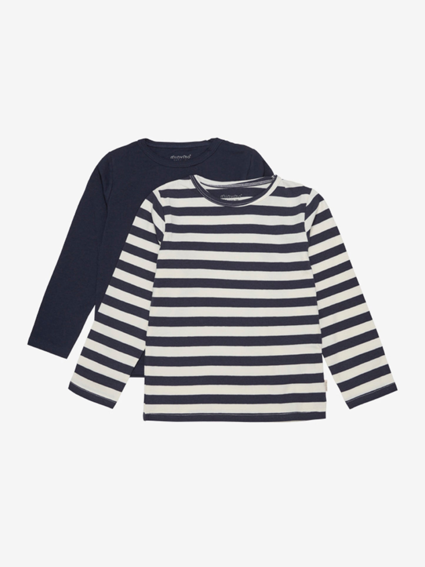 Langarm Shirt, 2er Set, navy und gestreift