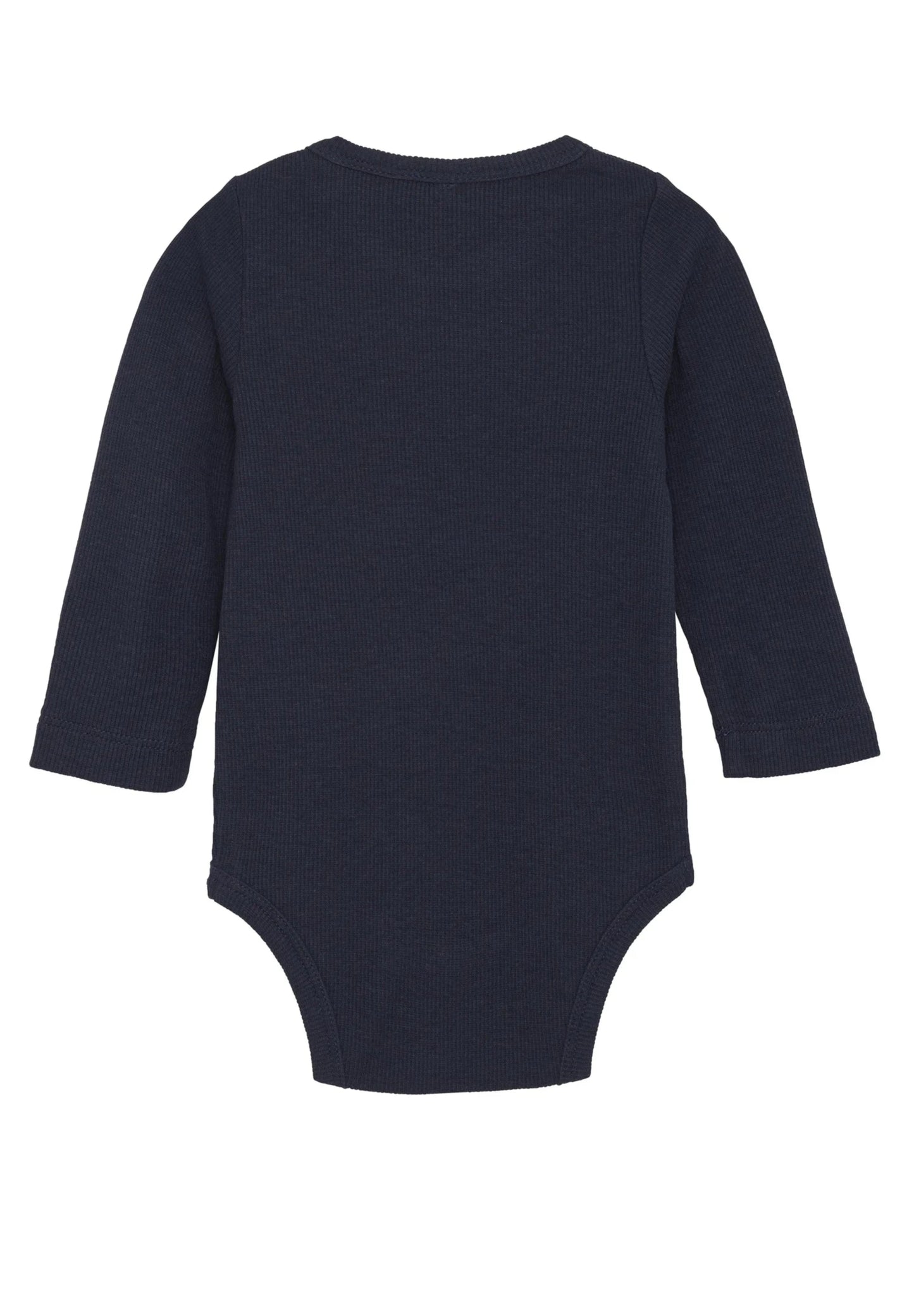 Merino Wolle Baby Body, Langarm, dunkelblau