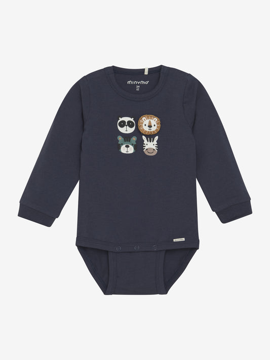 Baby Langarm Body mit Tier-Print