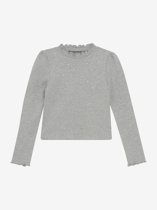 Langarmshirt mit Strass-Steinchen