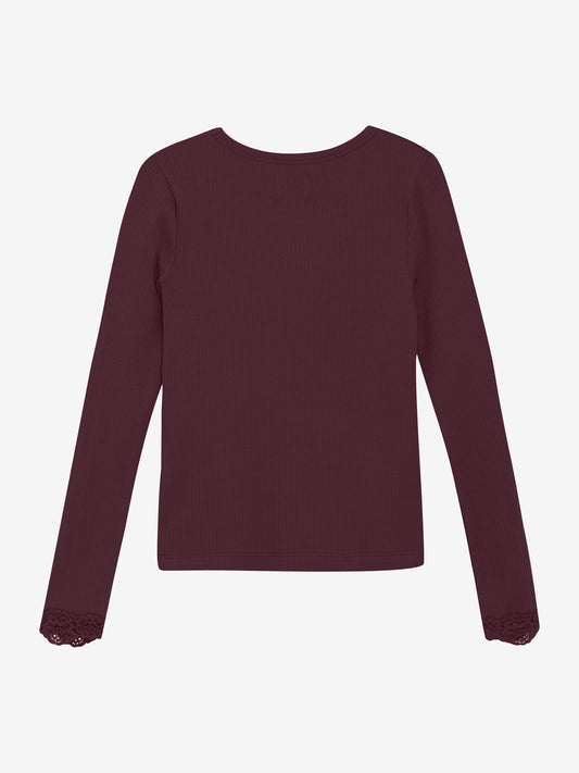 Langarm Shirt mit Stickerei in 2 Farben