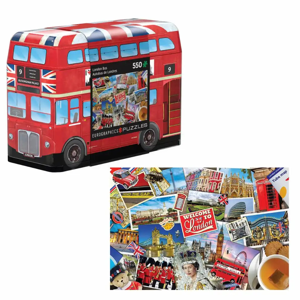 Eurographics Puzzle - London Doppeldecker Bus - in Metalldose, 550 Teile