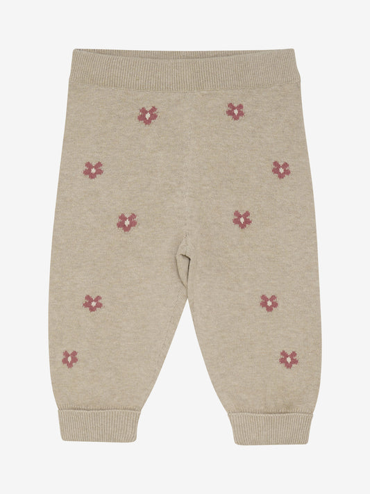 Baby Strickhose mit Blütenmuster