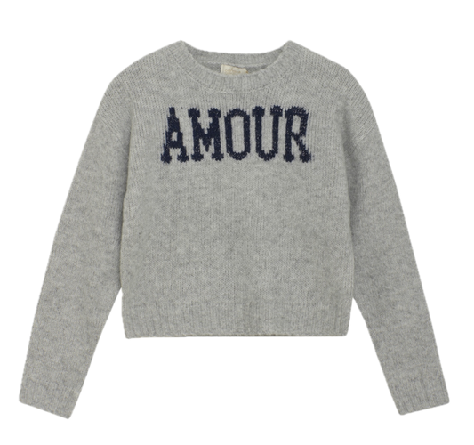 Pullover mit Schriftzug "amour"