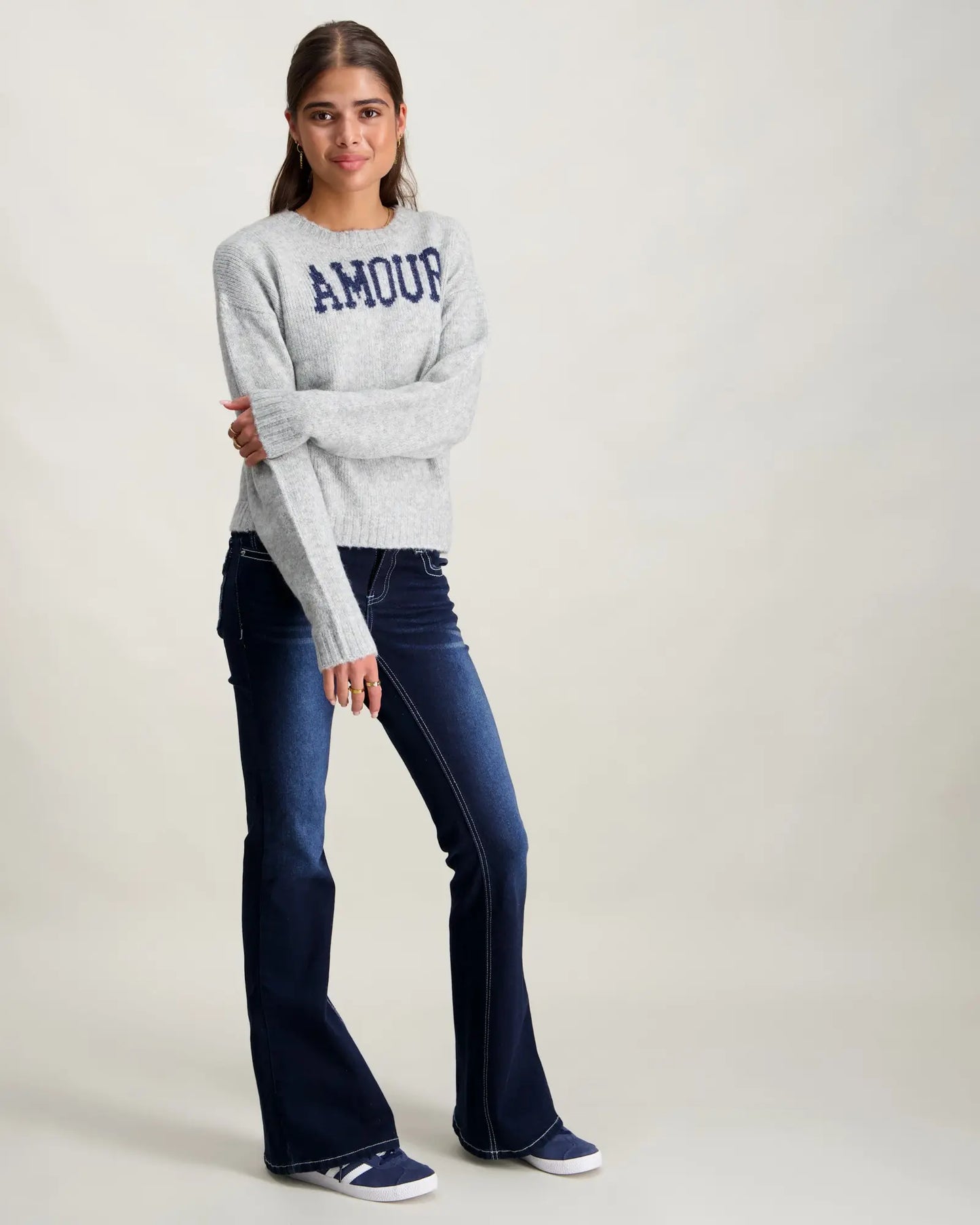 Pullover mit Schriftzug "amour"