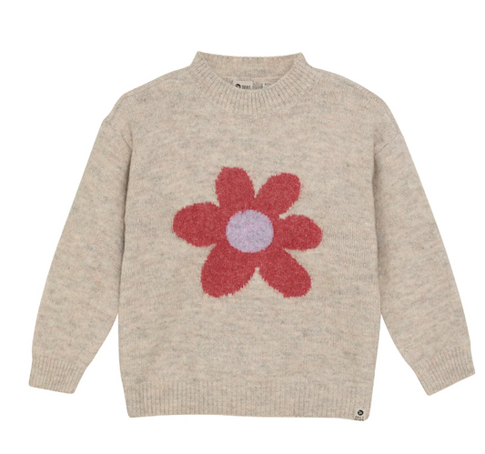 Strickpullover "love" mit Blume / DailySeven