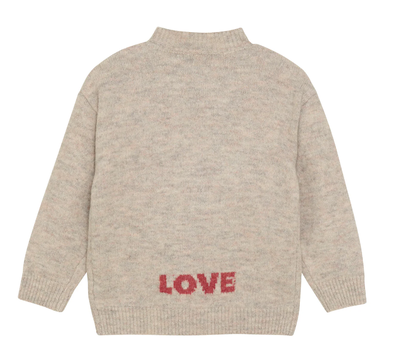 Strickpullover "love" mit Blume / DailySeven