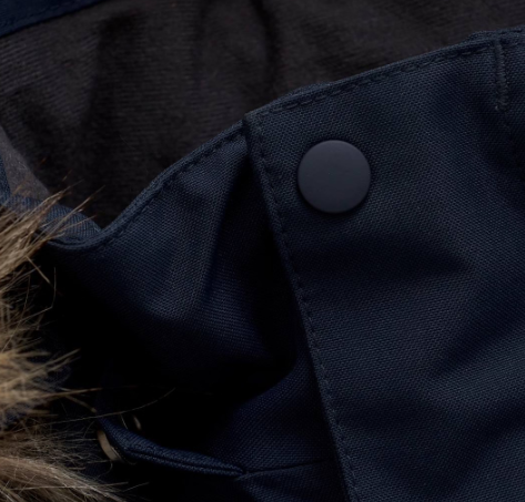 Corlo Kids Winterjacke mit Kapuze (Kunstfell) in dunkelblau