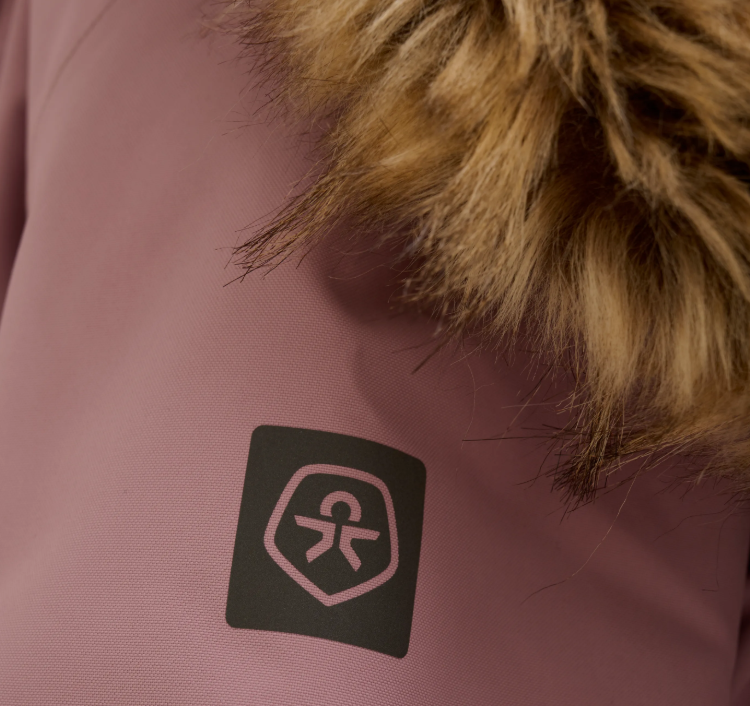 Corlo Kids Winterjacke mit Kapuze (Kunstfell) in rosa