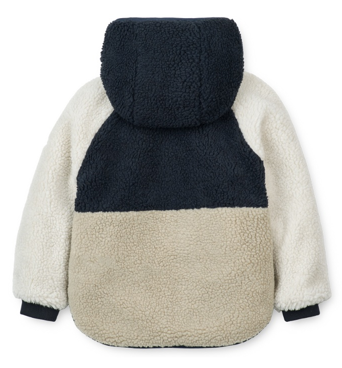 Liewood Plüsch Jacke mehrfarbig, wenbar, "Jackson" blaugrau weiß