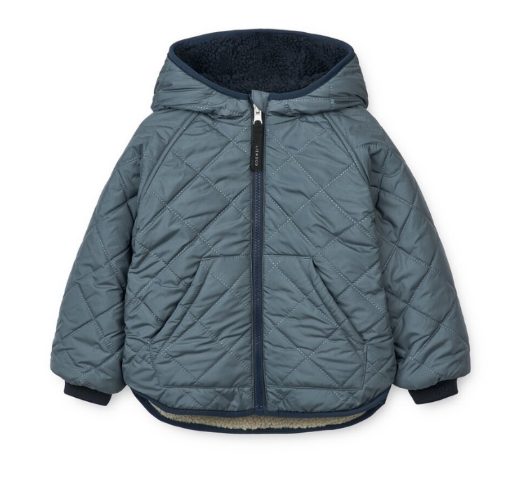 Liewood Plüsch Jacke mehrfarbig, wenbar, "Jackson" blaugrau weiß