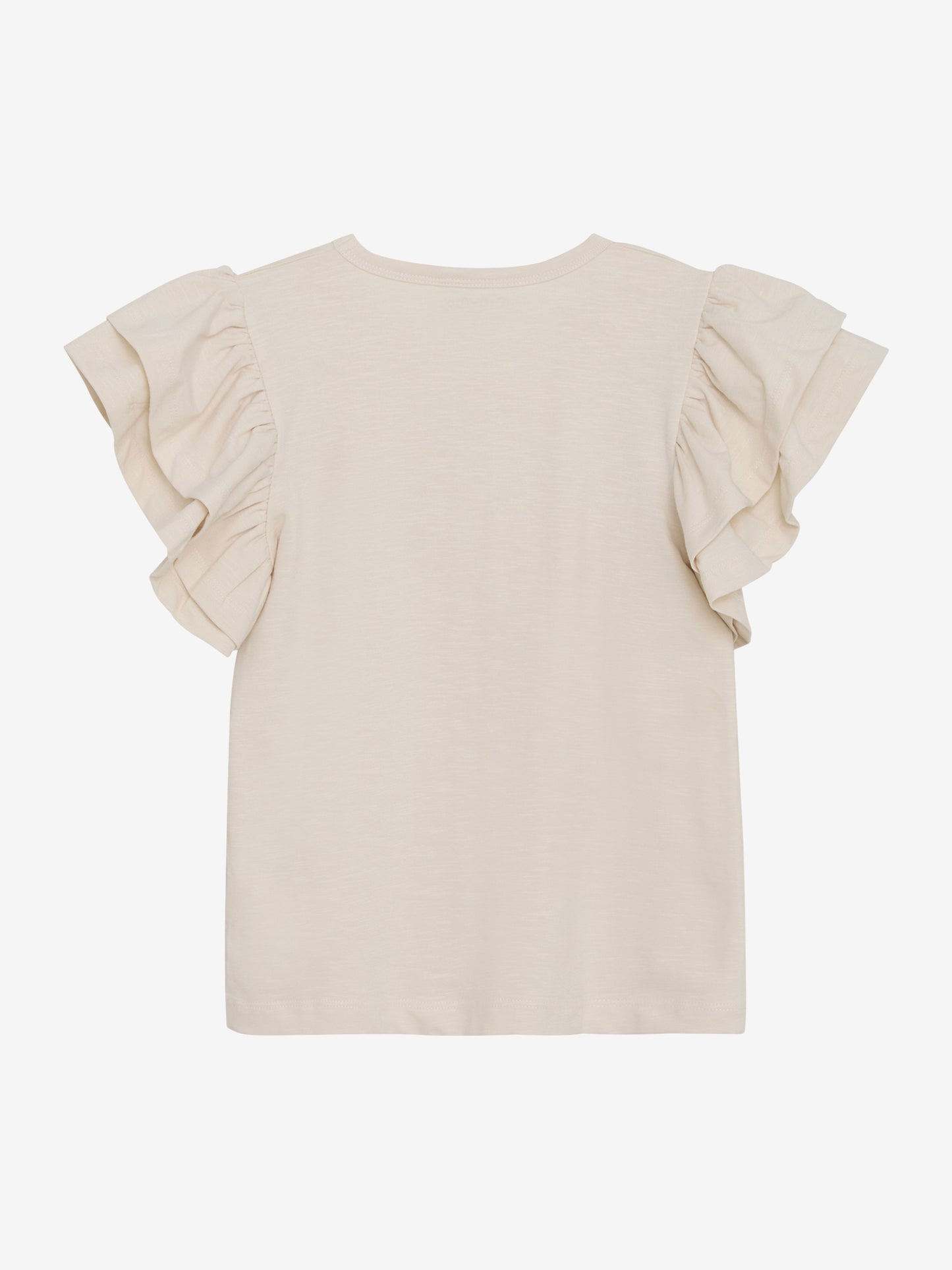 Minymo T-Shirt mit dekorativem Print, Pailletten und Flügelärmeln