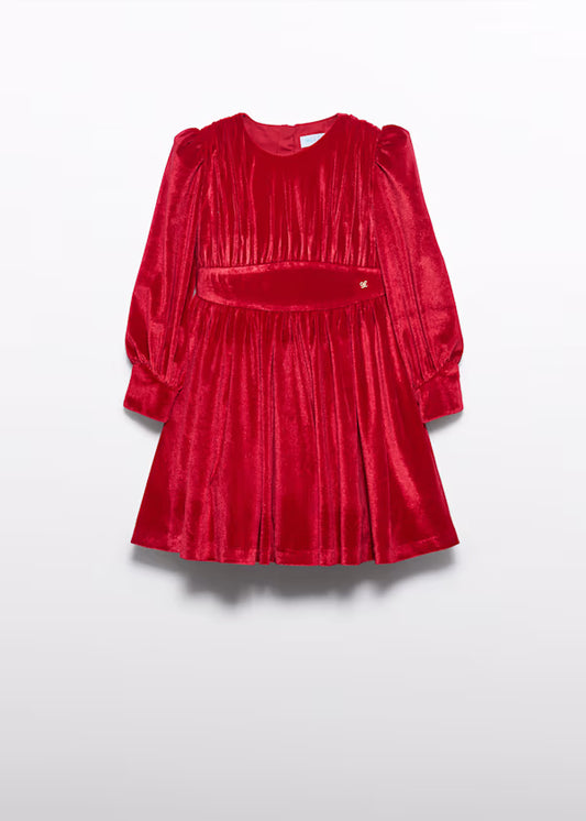 Festliches Kleid aus rotem Samt