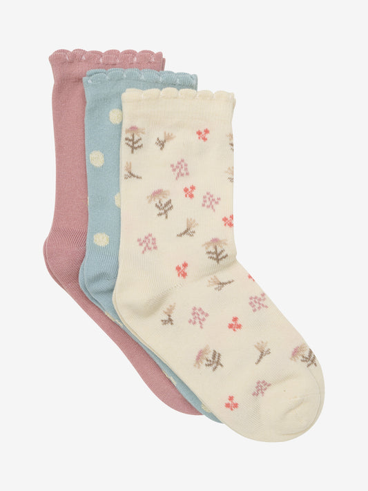 Kinder-Socken, 3er Pack mit Glitzer Effekt