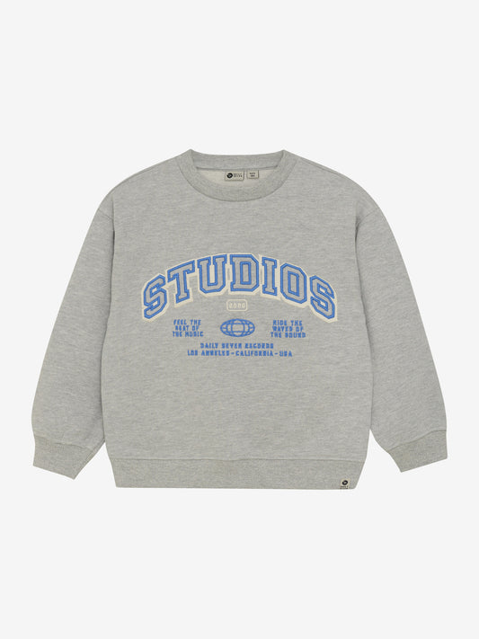 Oversized Daily Seven Sweatshirt, grau mit Stickerei